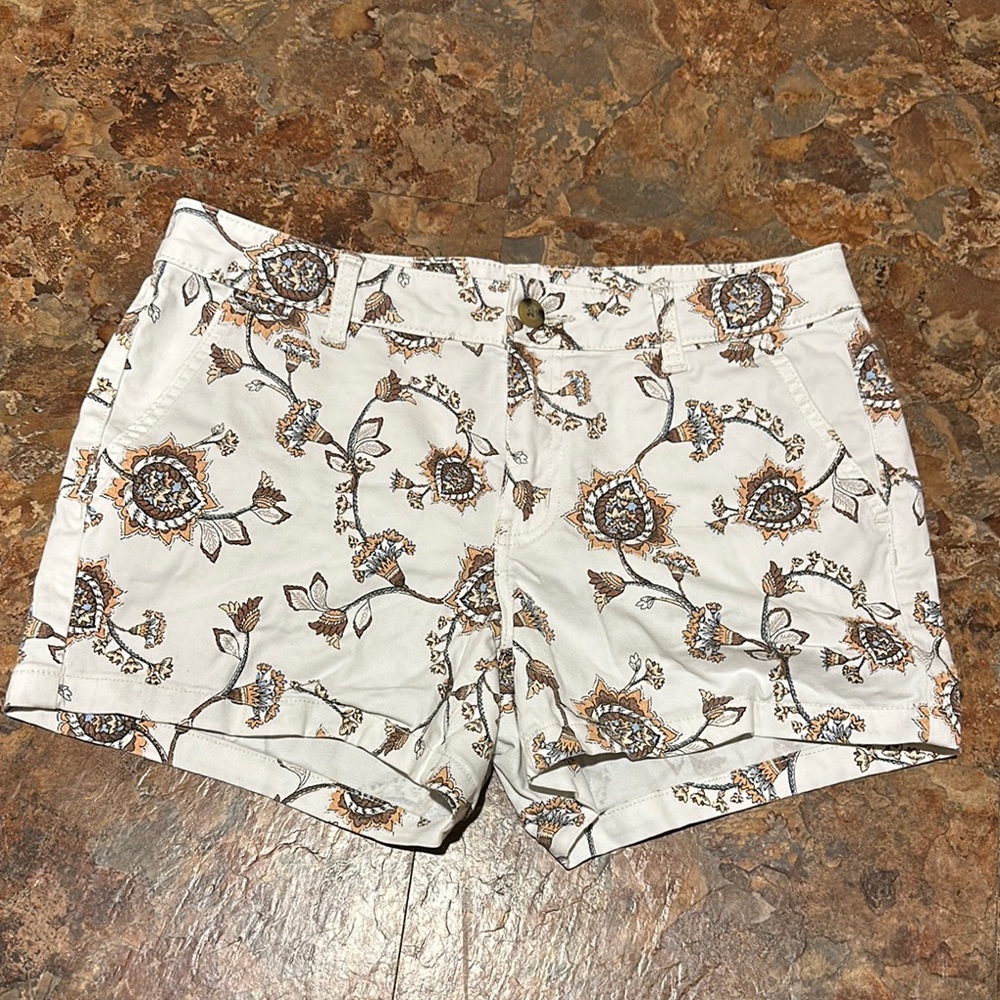 a.n.a White and Brown Bermudas Casual Shorts